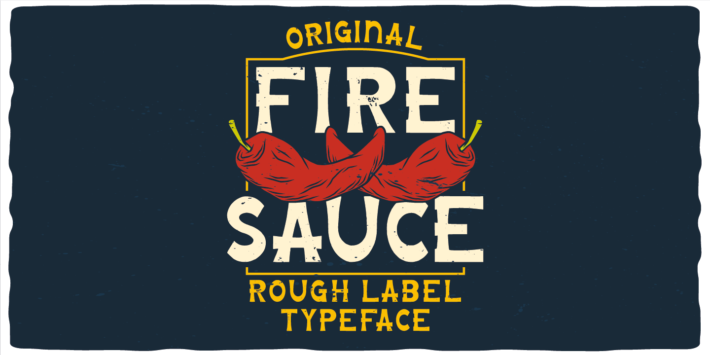 Beispiel einer Fire Sauce Fill-Schriftart